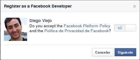 Registro FB-dev. Paso 2